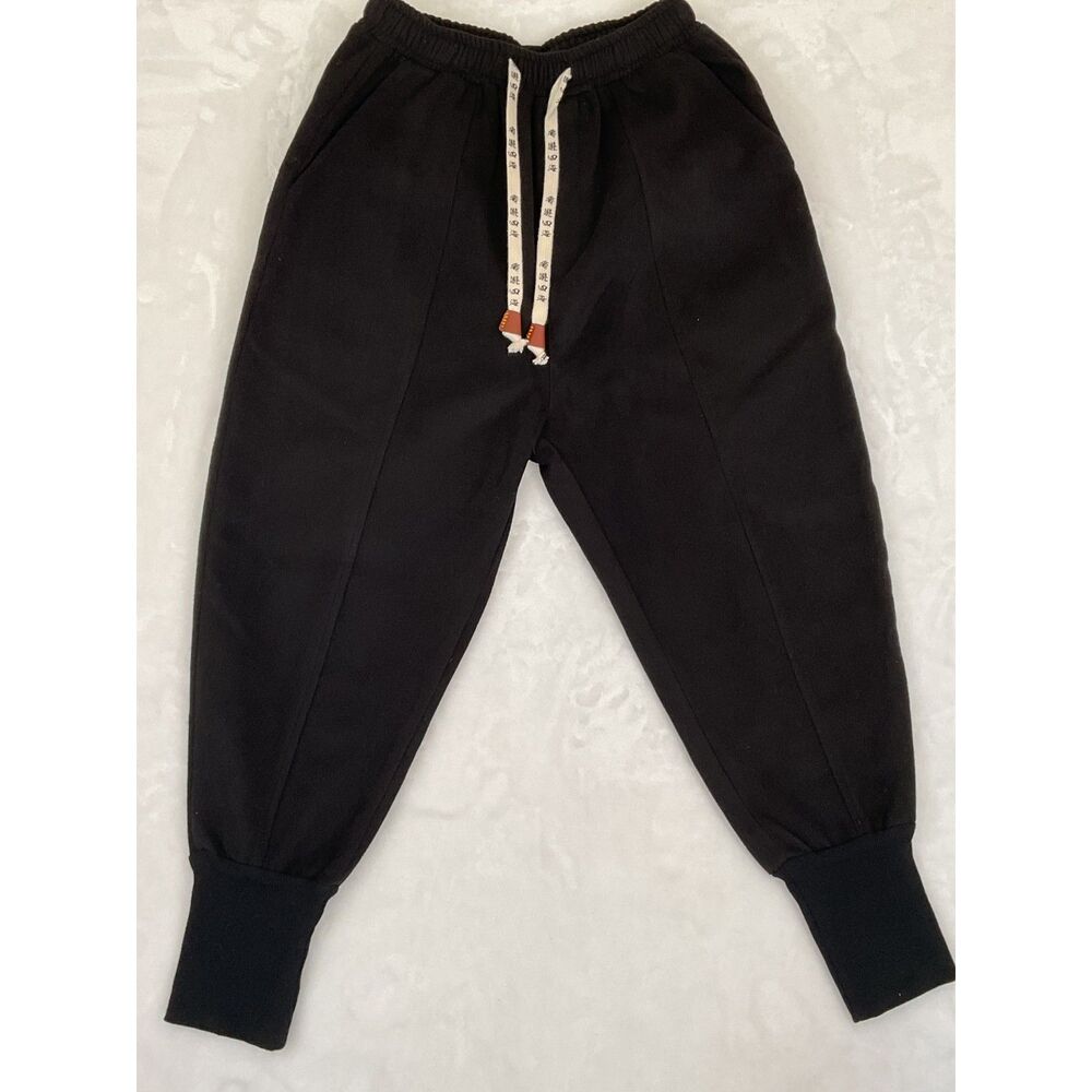 Kidoriman Harem Jogger Pants Medium Charcoal Grey Cotton Elastic Waist